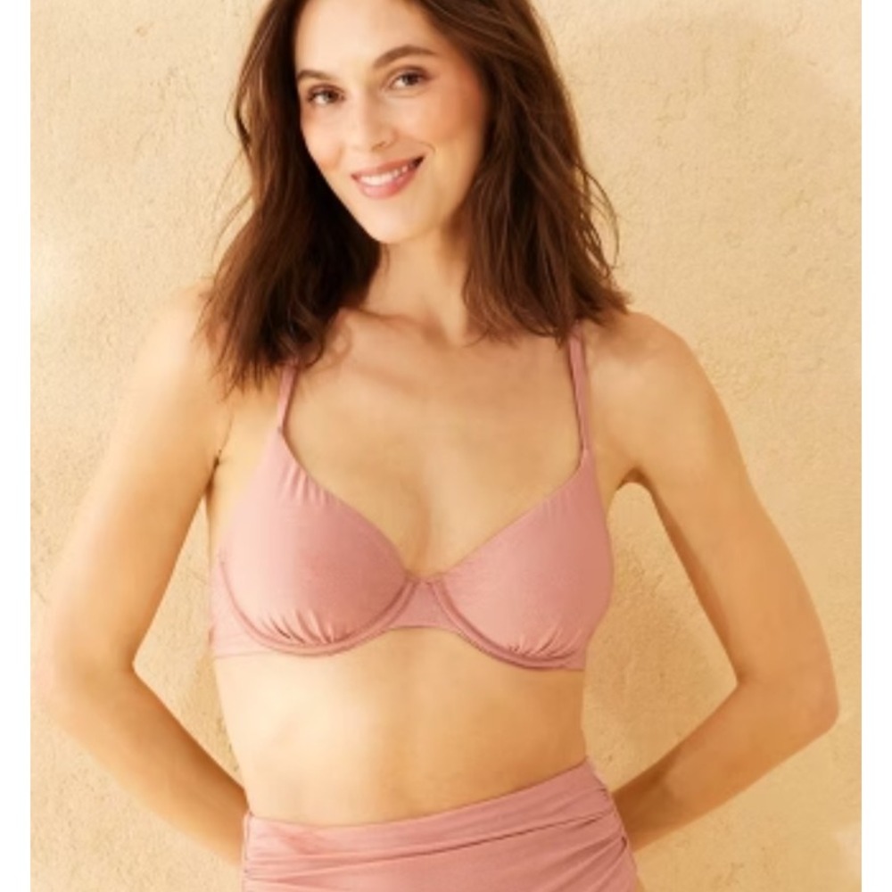 Women's Sparkle Underwire Bikini Top - Shade & Shore, Pink, Sz XL 16